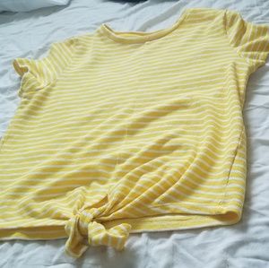Yellow And White Striped top